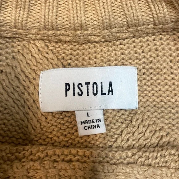 PISTOLA EVERLY FOIL ACCENT COTTON SWEATER GILDED CASTLE COLOR WOMENS SZ LARGE - Picture 9 of 13